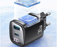 USAMS 30W GaN USB-C/USB-A Fast Charging XC czarna - 1471727 - zdjęcie 2